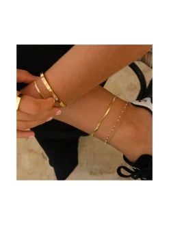 A&C OSLO BRACELET BANGLE CZ STEEL 14K