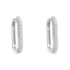 A&C OSLO EARRINGS BRASS 23MM OVAL HOOP W/cry