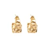 A&C OSLO EARRINGS CURLED CREOL 24MM STEEL 14K