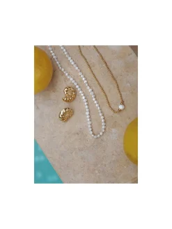 A&C OSLO EARRINGS 22MM BIG POST AQUATIC GP