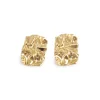 A&C OSLO EARRINGS STEEL ROUGH GOLD PLEATED