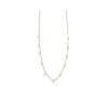 A&C OSLO NECKLACE W/DANGLING PEARLS STEEL 14K