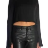 AHLVAR GALLERY BLOUSE LOLA CROPPED BLACK