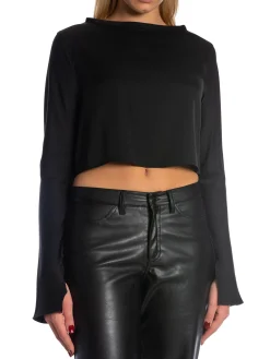 AHLVAR GALLERY BLOUSE LOLA CROPPED BLACK