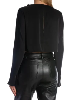 AHLVAR GALLERY BLOUSE LOLA CROPPED BLACK