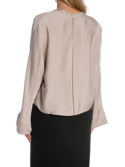 AHLVAR GALLERY BLOUSE NINA V-NECK GREIGE