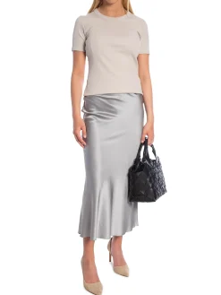 AHLVAR GALLERY SKIRT HANA SATIN SILVER