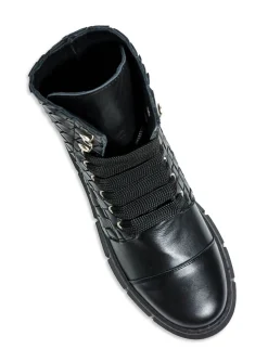 ALOHAS BOOTS CAN CAN BRAIDED BLACK