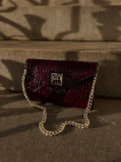 ANINE BING BAG ELLY BAG CLUTCH BURGUNDY
