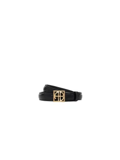 ANINE BING BELT MONOGRAM BLACK