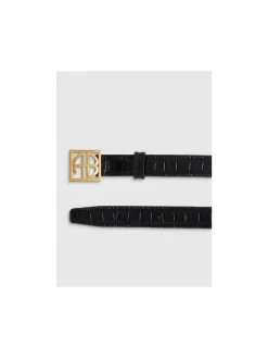 ANINE BING BELT MONOGRAM BLACK