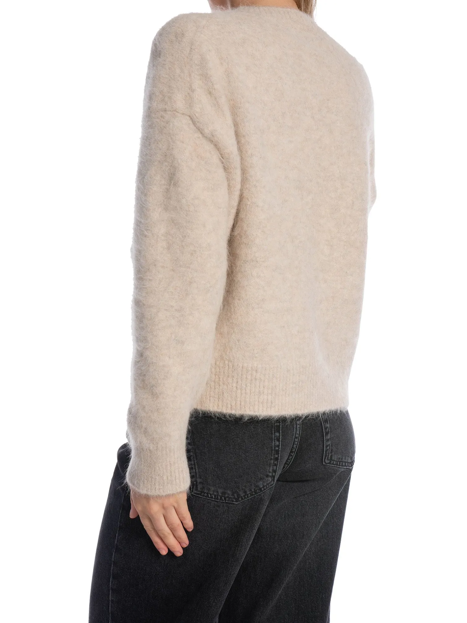 ANINE BING CARDIGAN BOBBIE LIGHT OAT