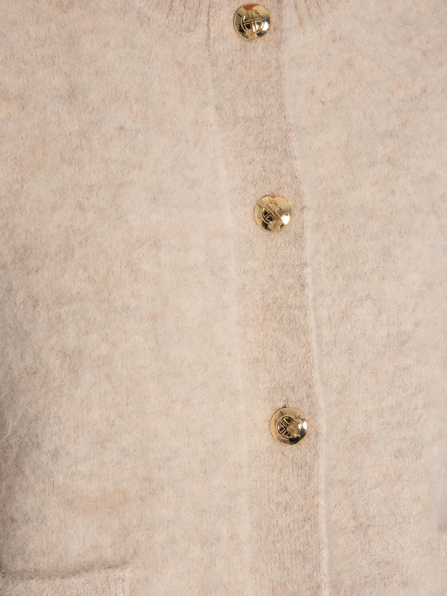 ANINE BING CARDIGAN BOBBIE LIGHT OAT
