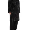 ANINE BING COAT NORMA BLACK PLAID