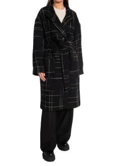 ANINE BING COAT NORMA BLACK PLAID