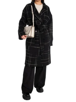 ANINE BING COAT NORMA BLACK PLAID