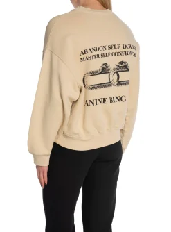 ANINE BING SWEATER LEO SWEATSHIRT SERPENT SAND