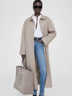 ANINE BING TOTEBAG RIO TAUPE SUEDE