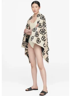 ANINE BING TOWEL BAHIA BEIGE MONOGRAM