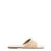 ATP ATELIER SANDAL CASORIA NAPPA PLISSÉ LIMESTONE
