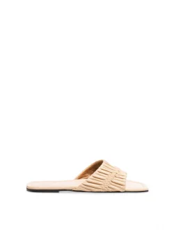 ATP ATELIER SANDAL CASORIA NAPPA PLISSÉ LIMESTONE