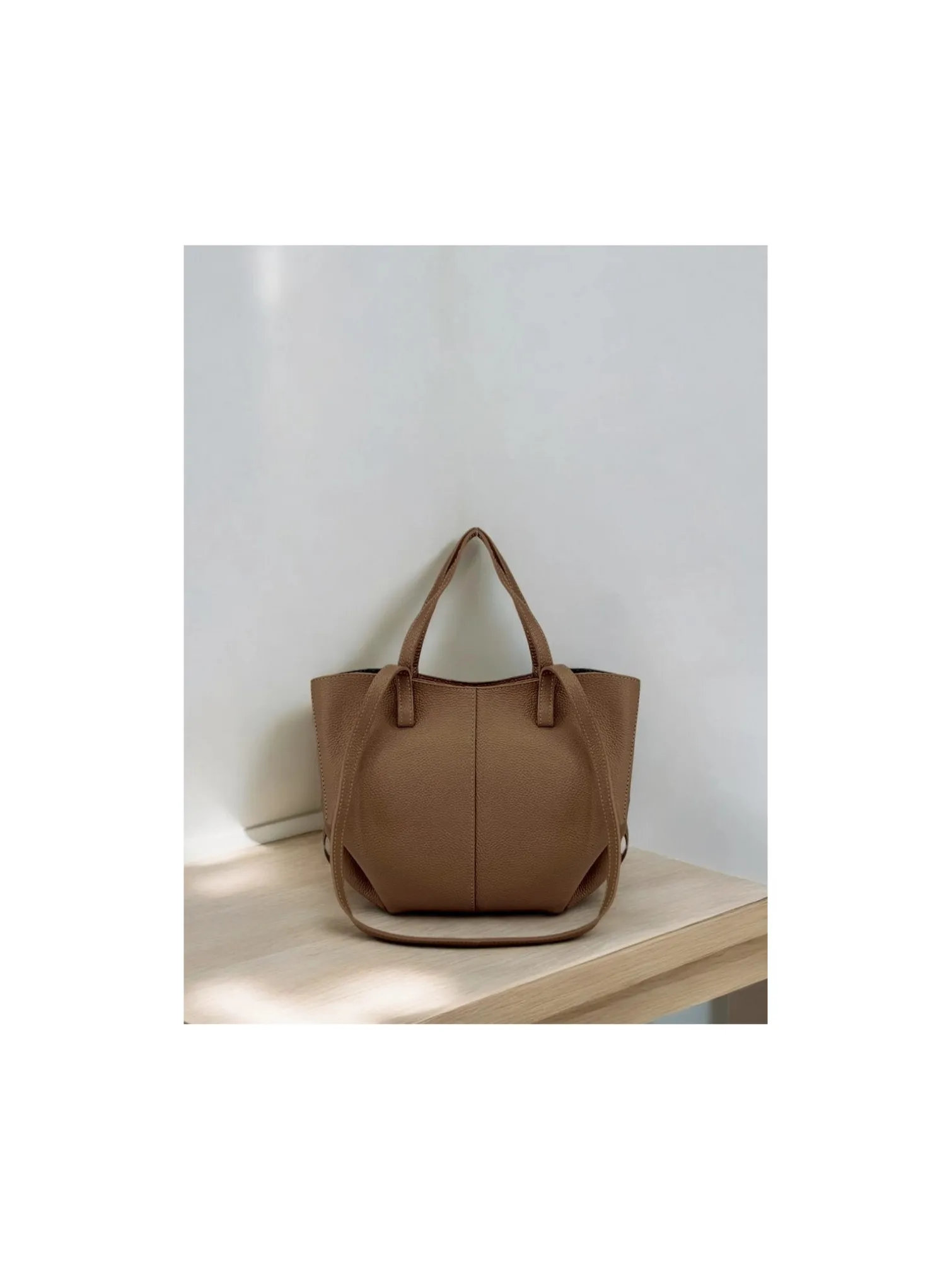 BAG LEATHER MARRON