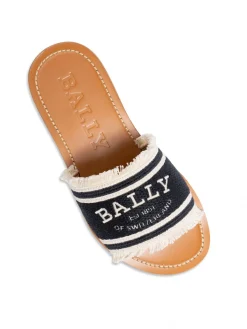 BALLY SANDAL BIANKA  EMBROIDE BLACK/BONE