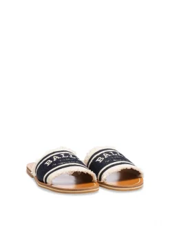 BALLY SANDAL BIANKA  EMBROIDE BLACK/BONE