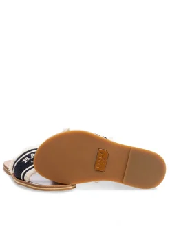 BALLY SANDAL BIANKA  EMBROIDE BLACK/BONE