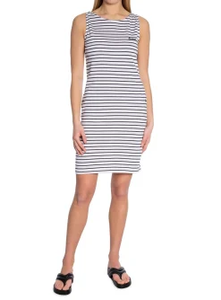 BARBOUR DRESS DALMR STRIPE WHITE/NAVY