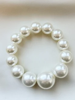 BOW19 BIG BRACELET PEARL BRACELET ELASTIC
