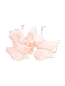 BOW19 DETAILS EARRINGS FLOWY LIGHT PINK W SILVER