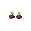 BOW19 DETAILS EARRINGS VIOLET BURGUNDY