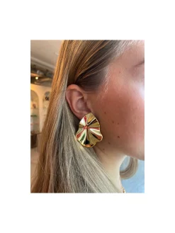 BOW19 EARRINGS LIP EARRINGS GOLD