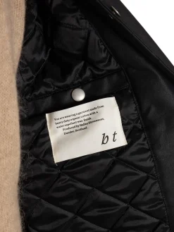 BRIXTOL TEXTILES COAT JOAN JETT PADDED BLACK