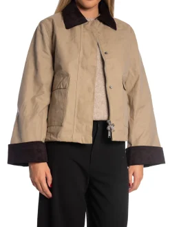 BRIXTOL TEXTILES JACKET SISSEL WAX TAUPE