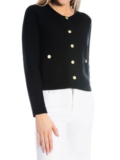 BUSNEL CARDIGAN ESTELLE SOLID BLACK
