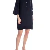 BUSNEL DRESS NINETTE SOLID MARINE