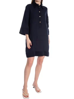 BUSNEL DRESS NINETTE SOLID MARINE