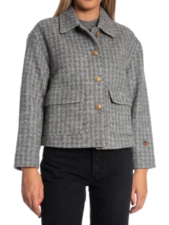 BUSNEL JACKET BECKY DOGTOOTH GREY MELANGE