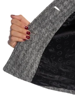 BUSNEL JACKET BECKY DOGTOOTH GREY MELANGE