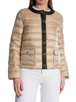 BUSNEL JACKET IDA CONTRAST LIGHT BEIGE BLACK