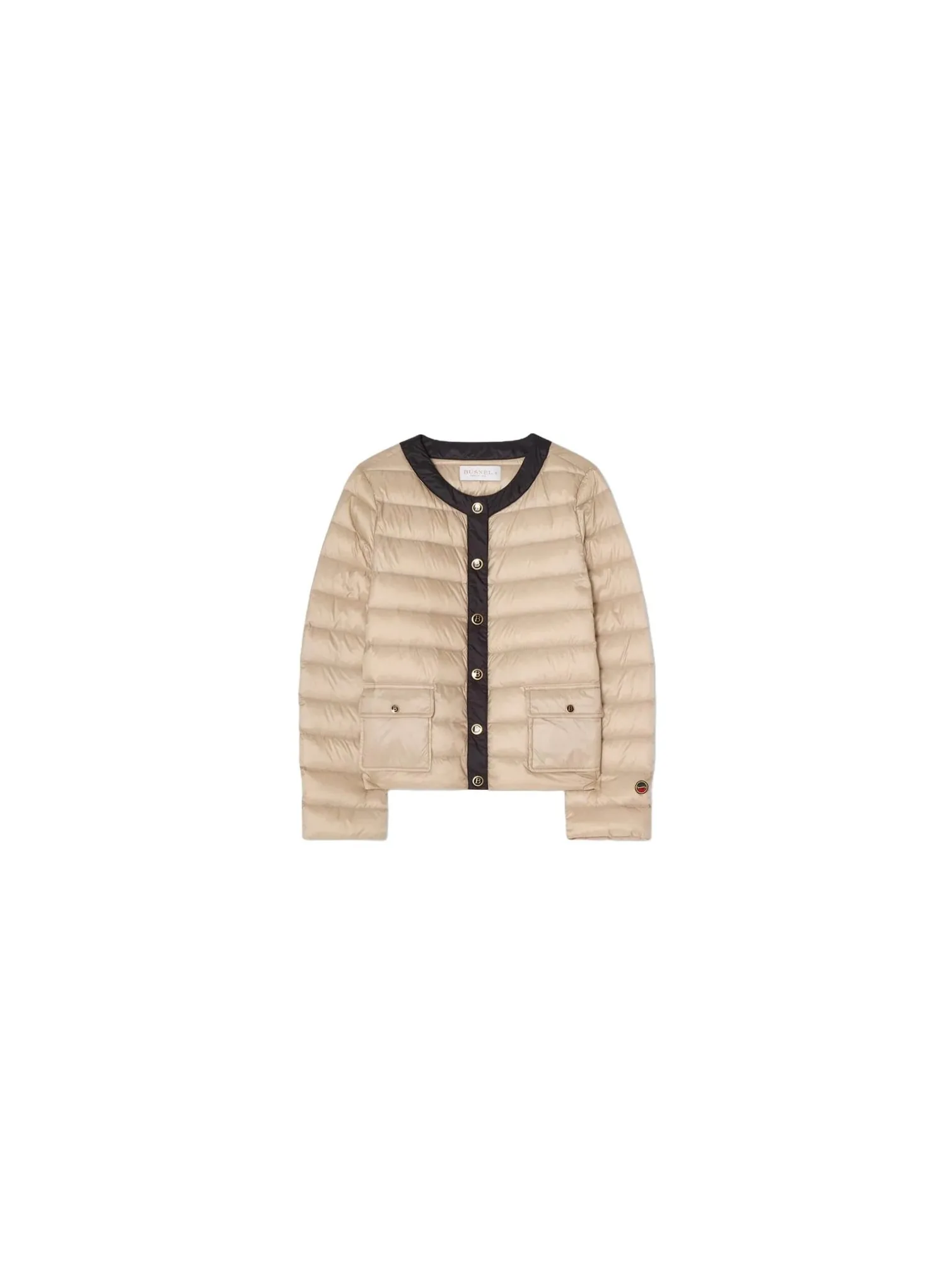 BUSNEL JACKET IDA CONTRAST LIGHT BEIGE BLACK