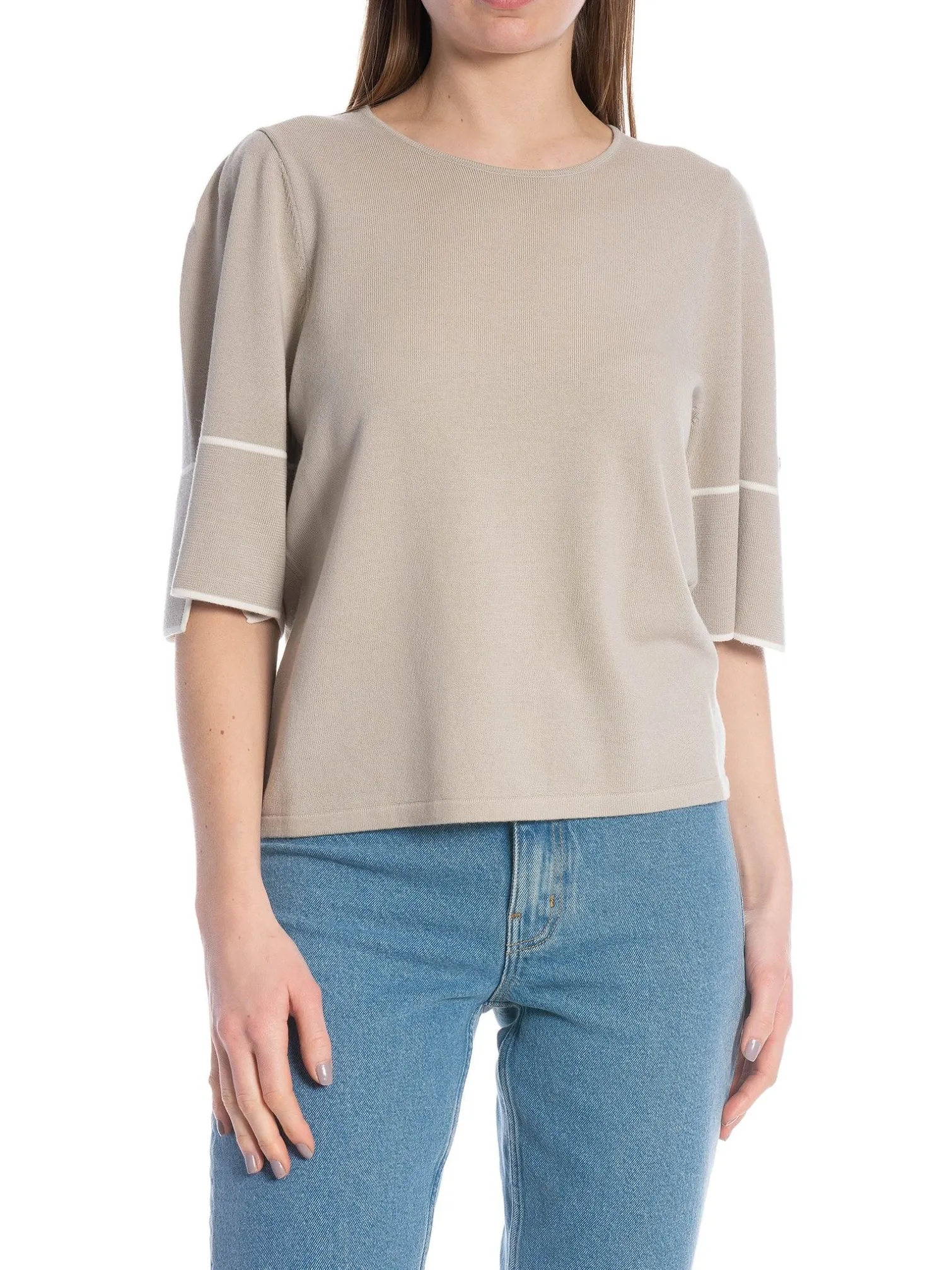 BUSNEL TOP MALIA SAND/ECRU