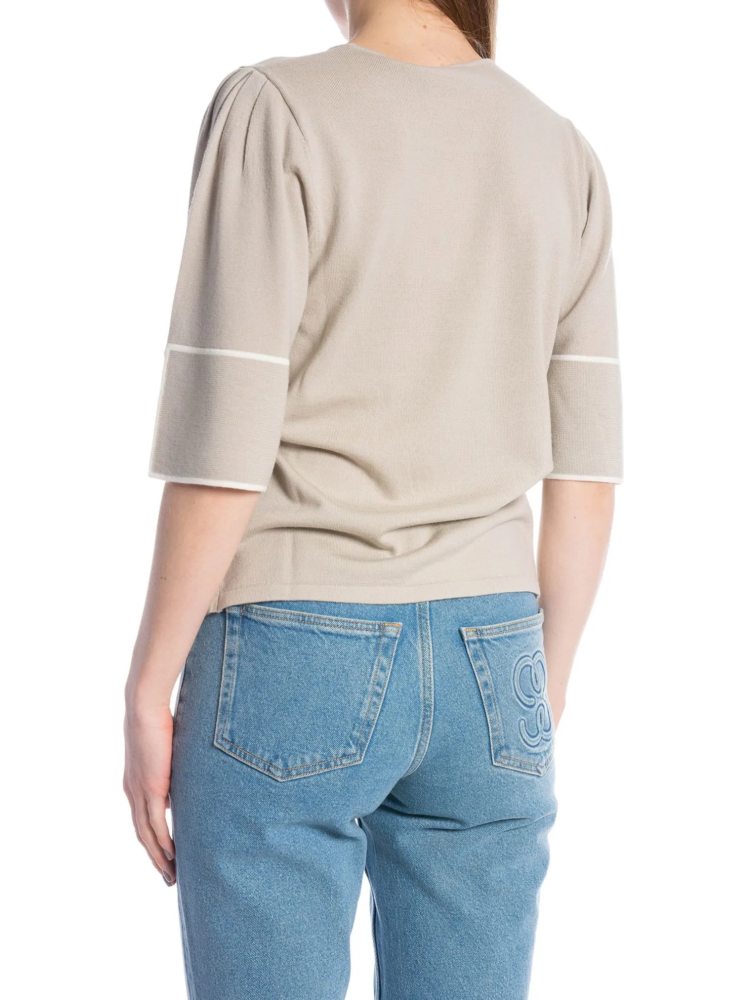 BUSNEL TOP MALIA SAND/ECRU