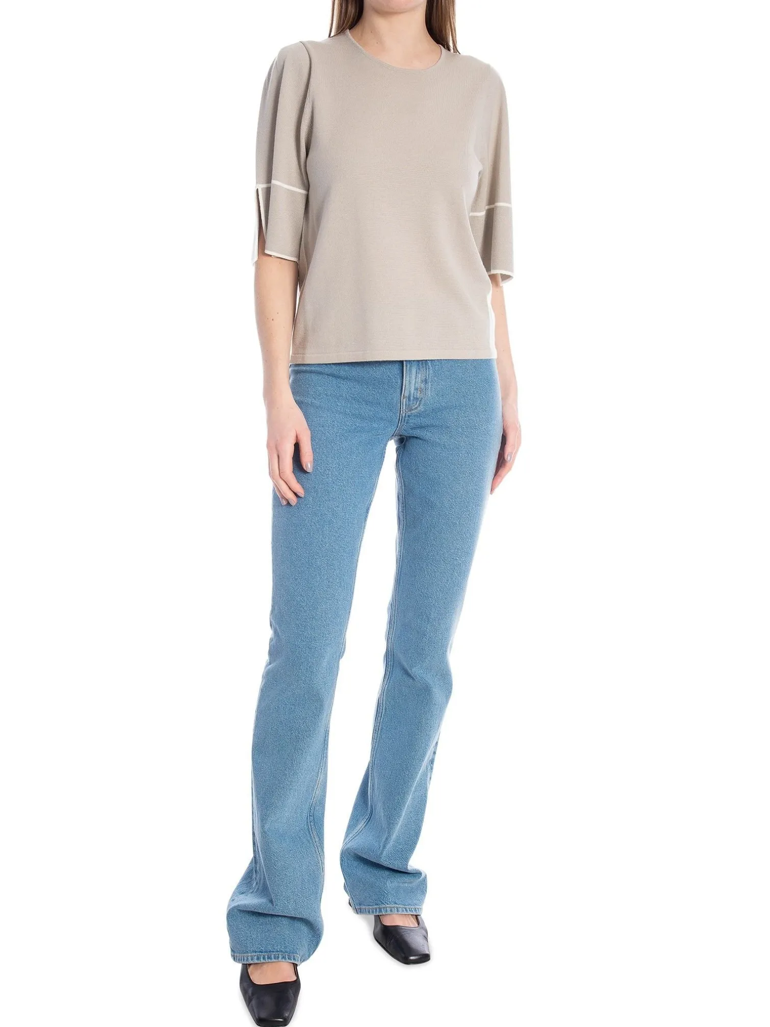 BUSNEL TOP MALIA SAND/ECRU