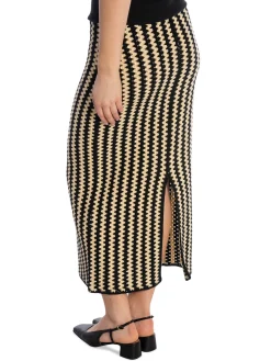 BY MALENE BIRGER SKIRT RAZE CROCHET BLACK & WHITE