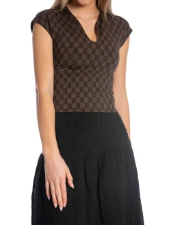 BY MALENE BIRGER TOP VENAZIA DARK MAHOGANY