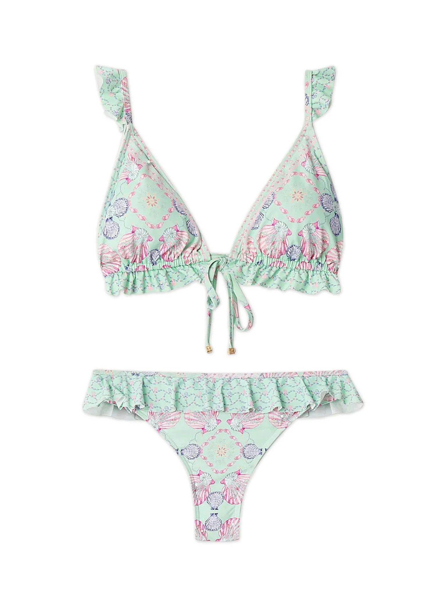 BY MALINA BIKINI BOTTOM ELENA CAPRI CORALS AQUA