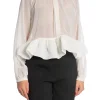 BY MALINA BLOUSE ALVA FRILL VANILLA